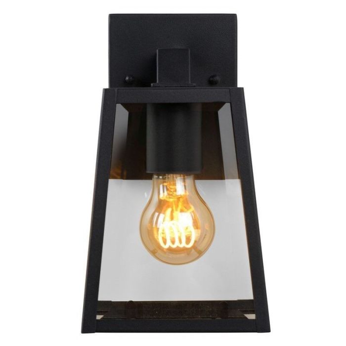 Zwarte wandlamp Matslot, Hoekvormig