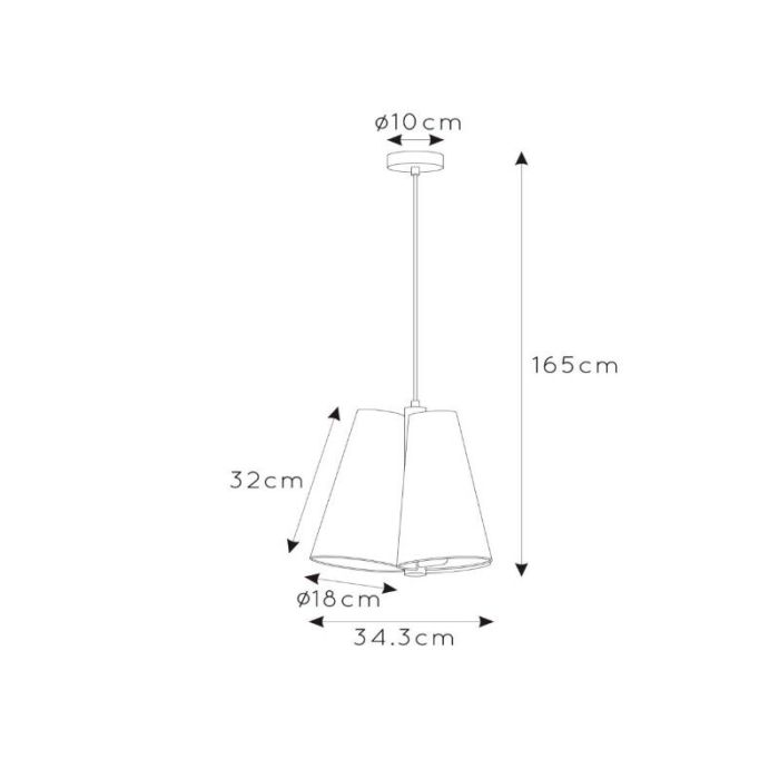 Zwarte hanglamp stof, Gregory