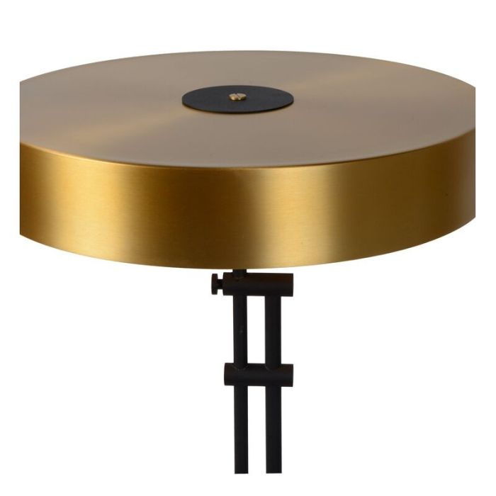 Gouden vloerlamp Giada, staal, met aan/uit schakelaar