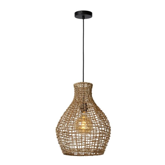 Bruine hanglamp Alban, rotan