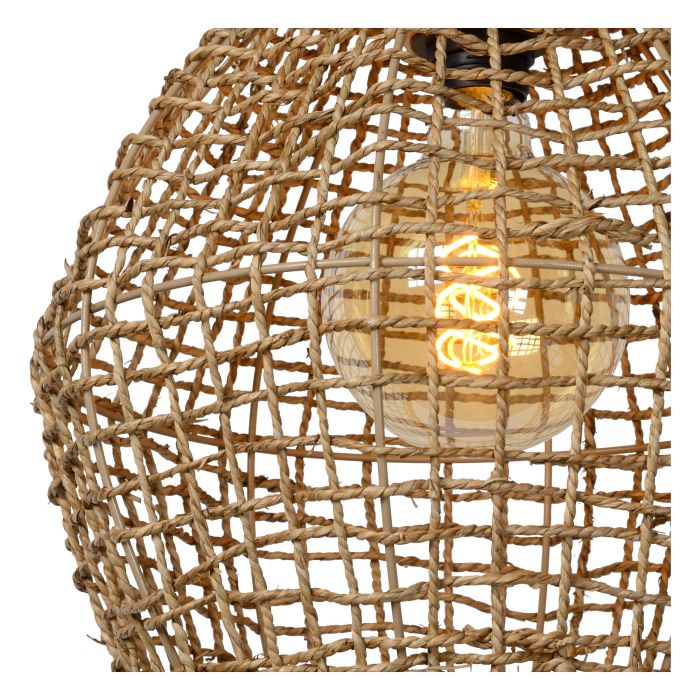 Bruine hanglamp Alban, rotan