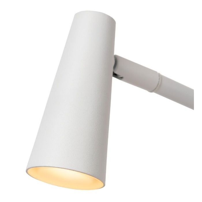 Witte oplaadbare tafellamp modern, Stirling, 3W, 2700K LED, met touchdimmer