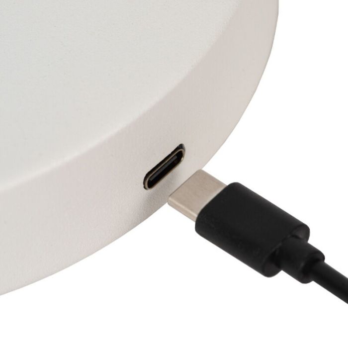 Witte oplaadbare tafellamp modern, Stirling, 3W, 2700K LED, met touchdimmer