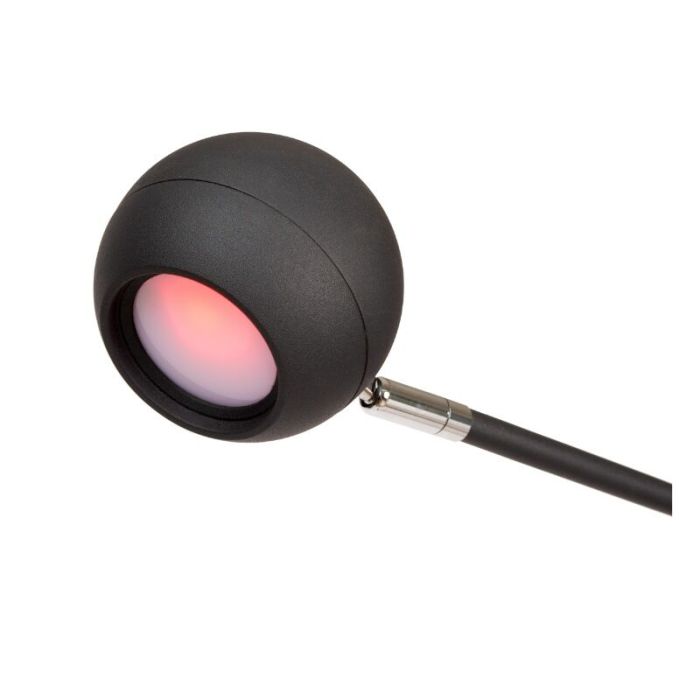 Zwarte oplaadbare vloerlamp modern, Comet, 3W, 2700K LED, met touchdimmer