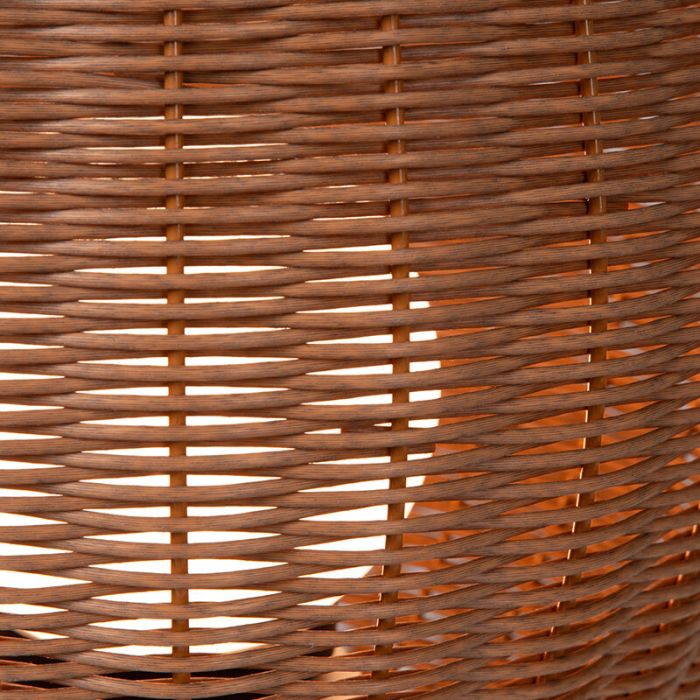 Bruine buiten tafellamp landelijk, Colin, 3W, 3000K LED, IP44, 3-staps dimbaar