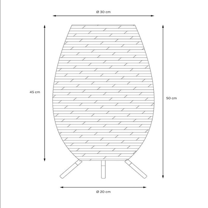 Bruine buiten tafellamp landelijk, Colin, 3W, 3000K LED, IP44, 3-staps dimbaar