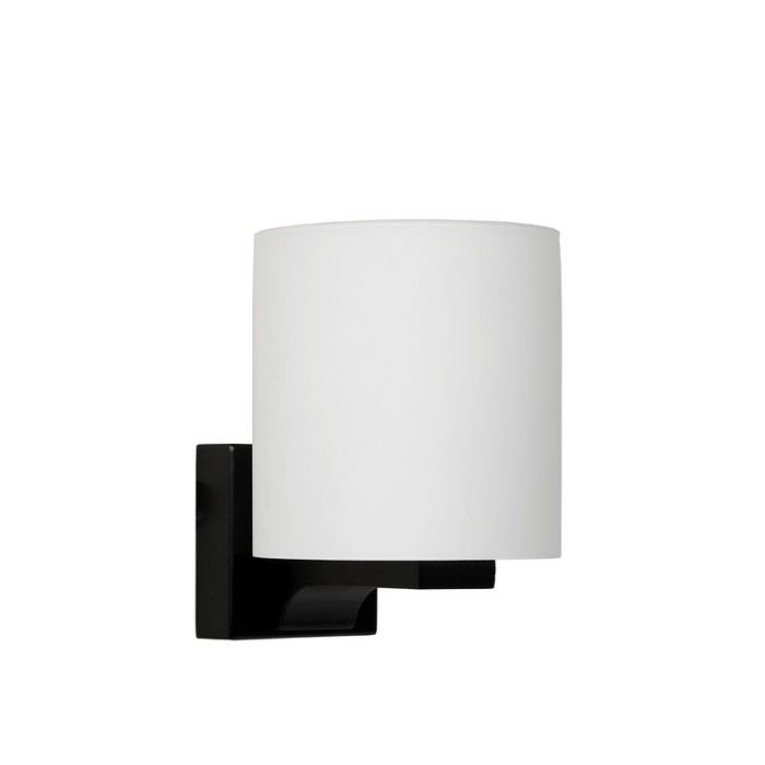 Zwarte wandlamp Jenno, glas, IP44