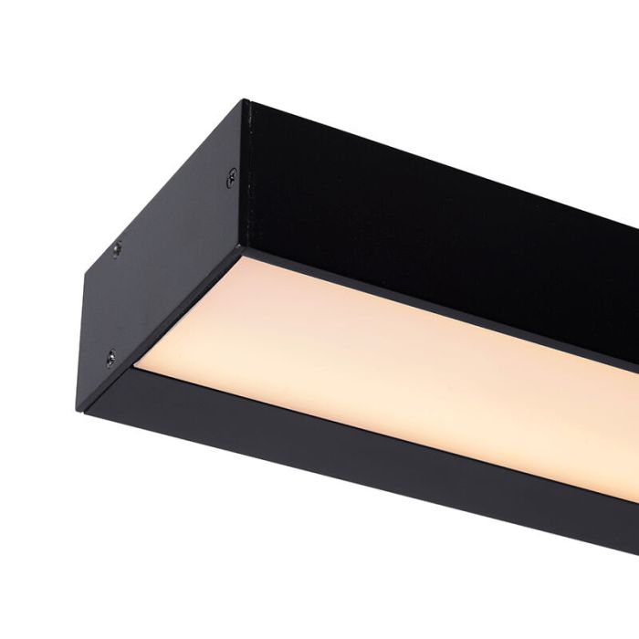 Zwarte badkamer wandlamp modern, Alexa, 8W, 3000K LED, IP44