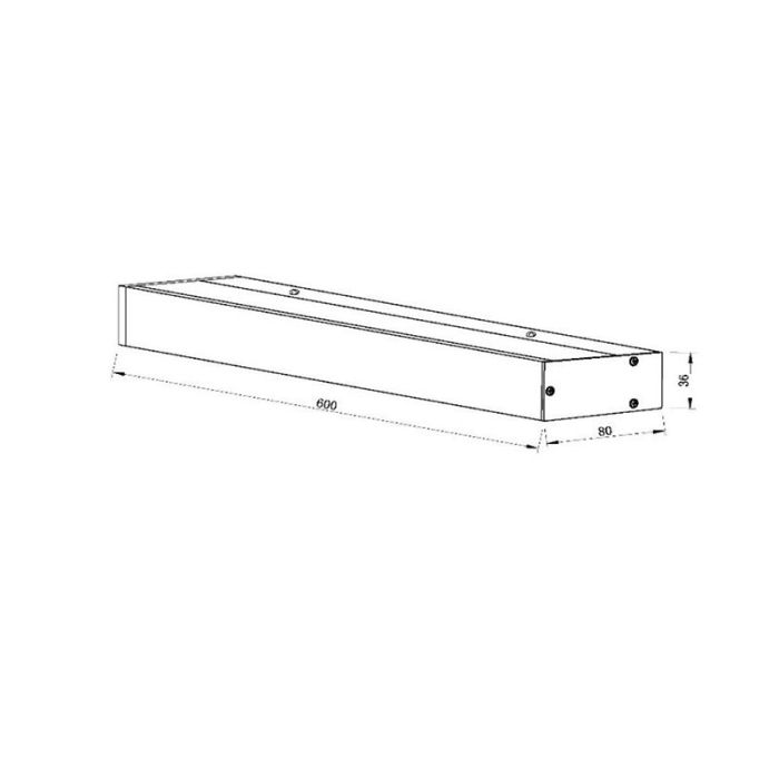 Zwarte badkamer wandlamp modern, Alexa, 8W, 3000K LED, IP44
