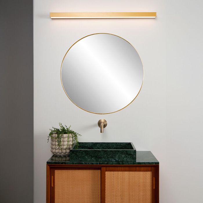 Messing badkamer wandlamp modern, Alexa, 13W, 3000K LED, IP44