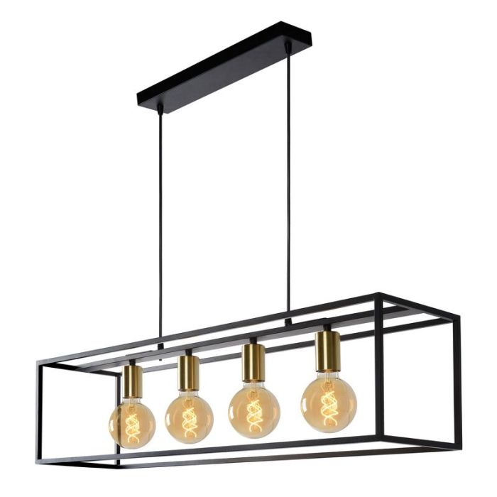 Zwarte hanglamp Ruben, metaal