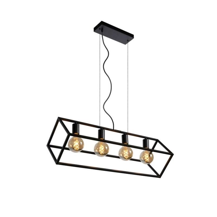 Zwarte hanglamp Fabian, metaal