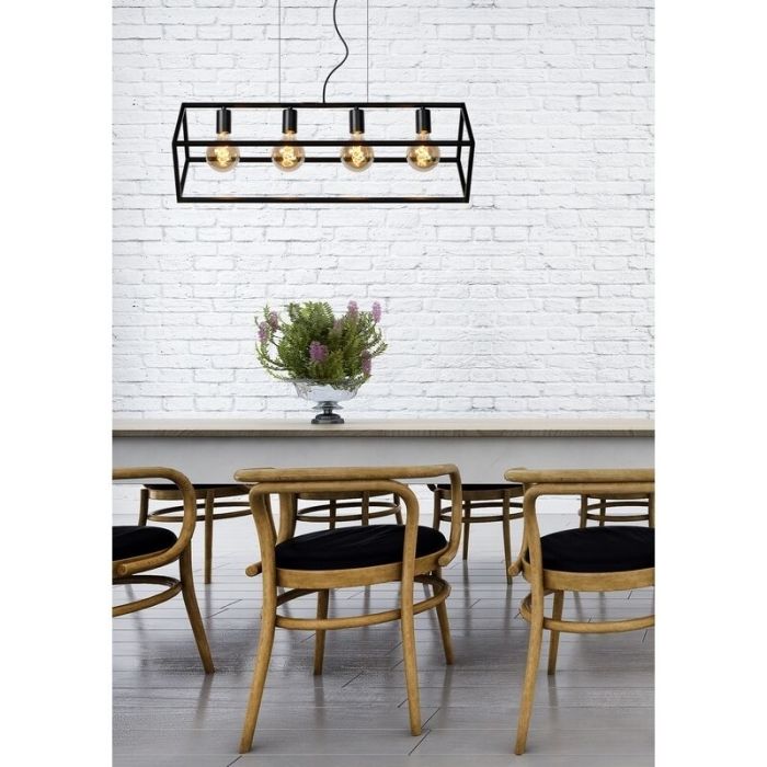 Zwarte hanglamp Fabian, metaal