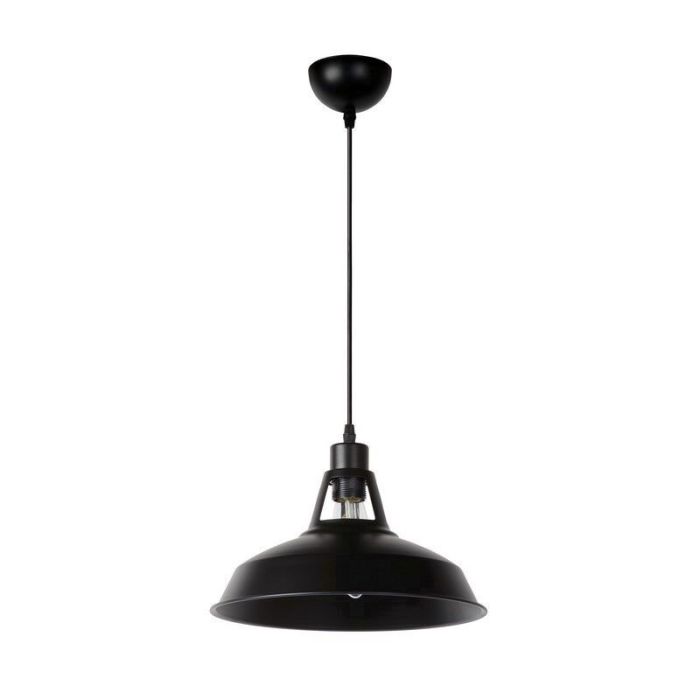Industriele hanglamp Brassy, Zwart