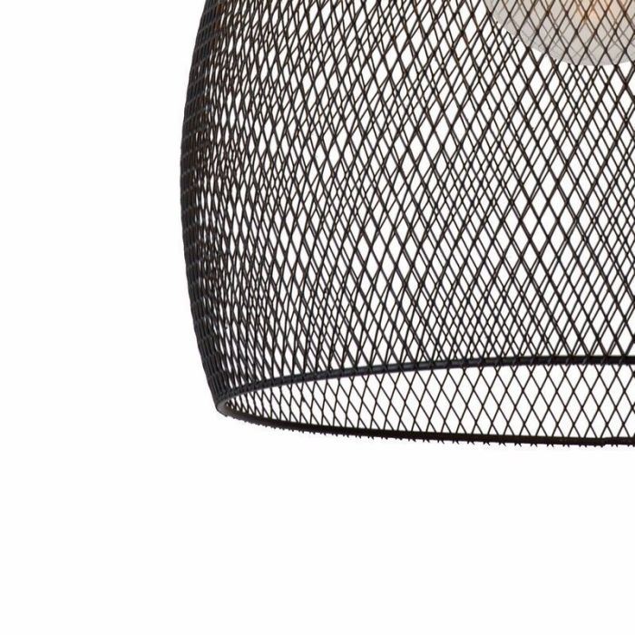 Retro hanglamp Mesh, Zwart