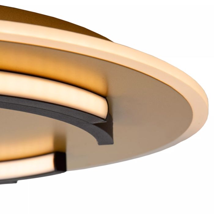 Gouden plafonnière modern, Andreas, 30W, 2700K LED