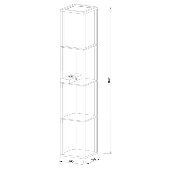 Zwarte vloerlamp modern, Menno, met trekschakelaar