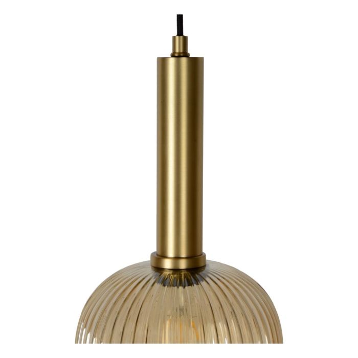 Amberkleurige hanglamp Maloto, glas