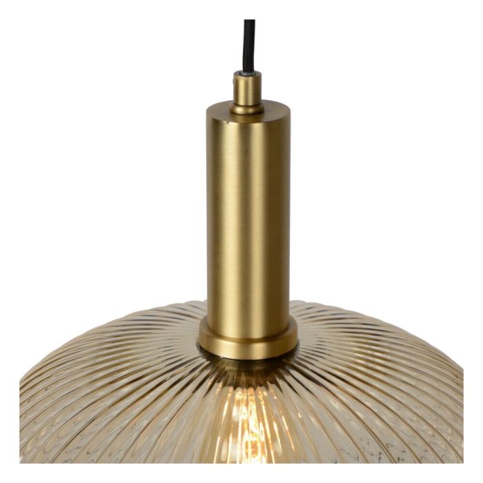 Amberkleurige hanglamp Maloto, glas
