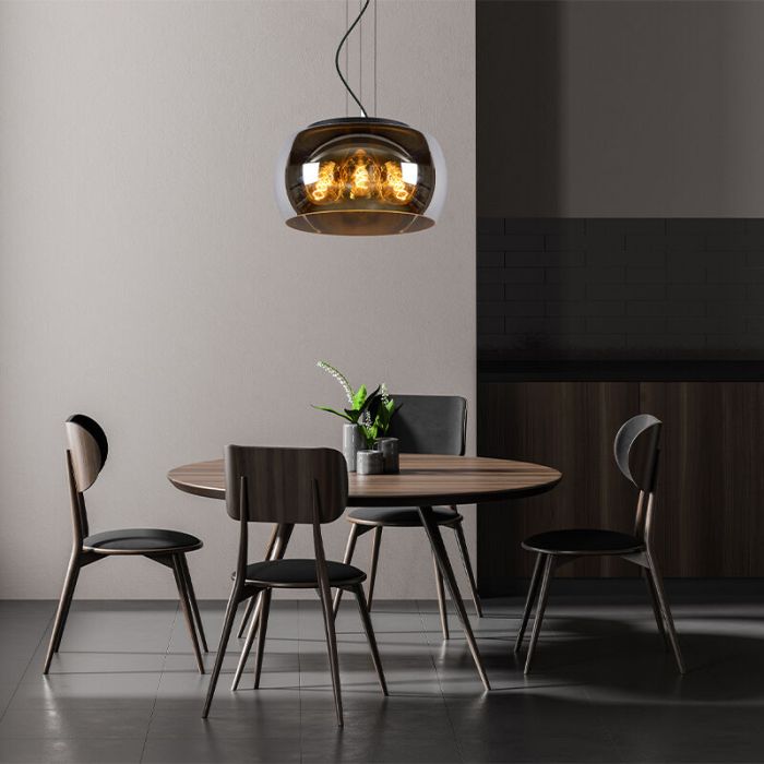 Grijze hanglamp modern, Olivia