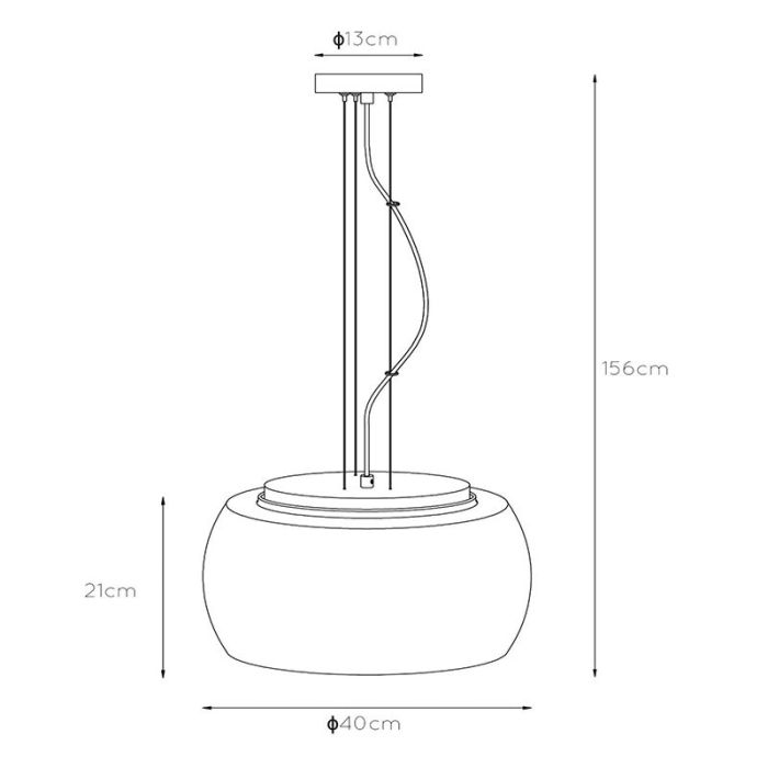 Grijze hanglamp modern, Olivia