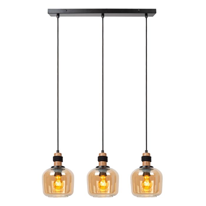 Amberkleurige hanglamp retro, Ilona