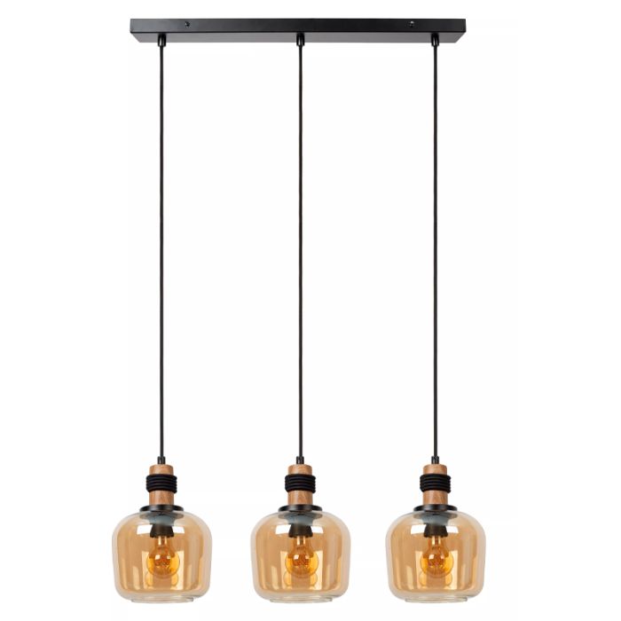 Amberkleurige hanglamp retro, Ilona