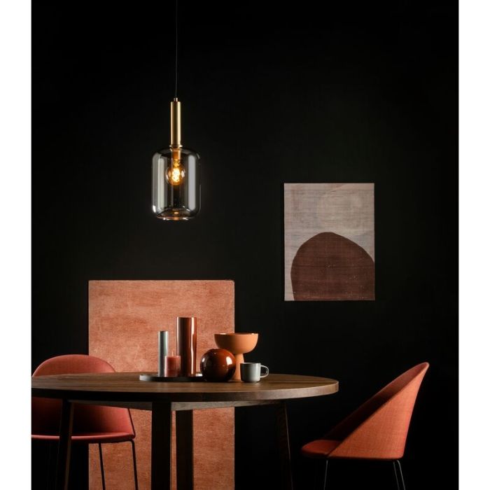 Grijze hanglamp Joanet, glas