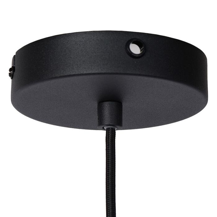 Zwarte moderne hanglamp, Siemon, metaal