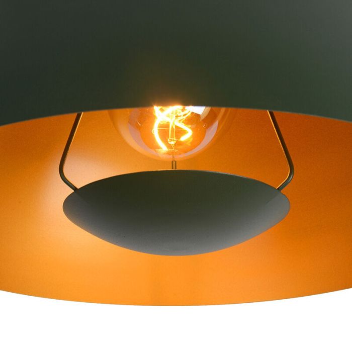 Groene moderne hanglamp, Siemon, metaal