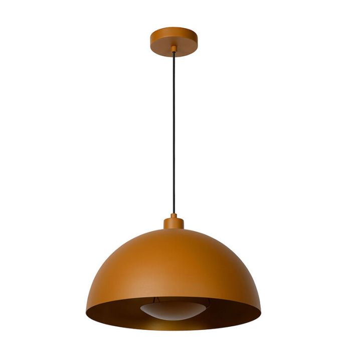 Gele moderne hanglamp, Siemon, metaal
