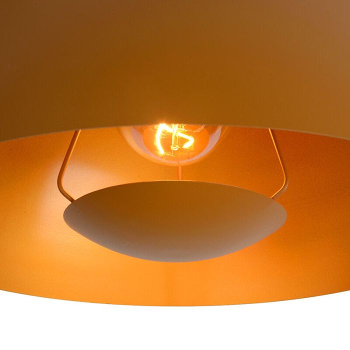 Gele moderne hanglamp, Siemon, metaal
