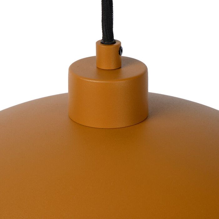 Gele moderne hanglamp, Siemon, metaal