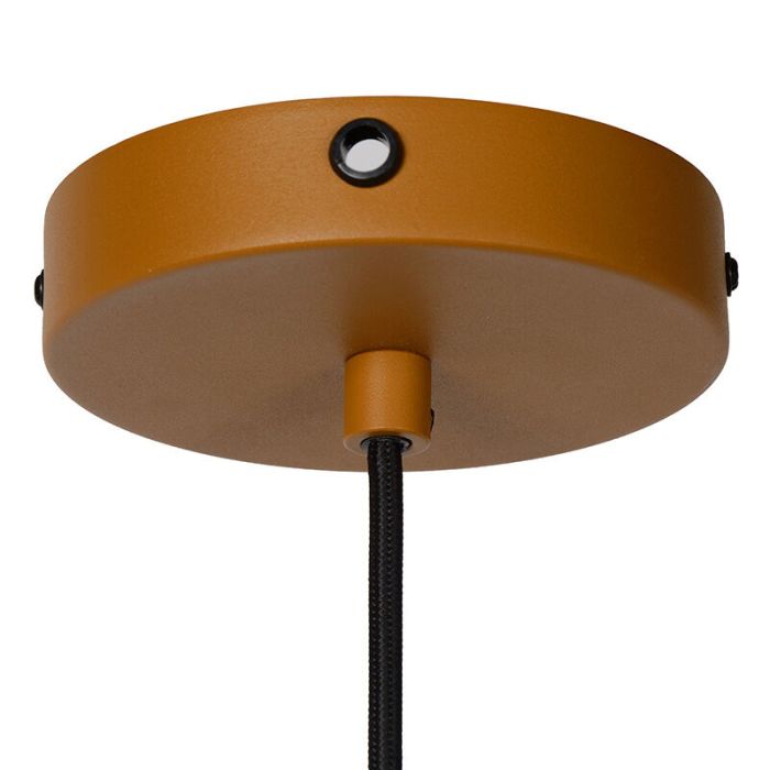 Gele moderne hanglamp, Siemon, metaal