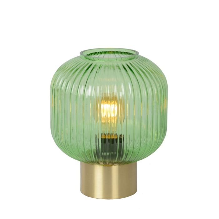 Groene tafellamp Maloto, glas