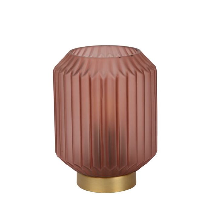 Roze tafellamp Sueno, glas