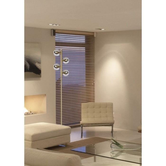 Retro vloerlamp Tycho, goud