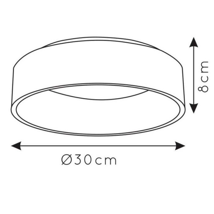 Zwarte plafonnière modern, Talowe, 20W, 3000K LED