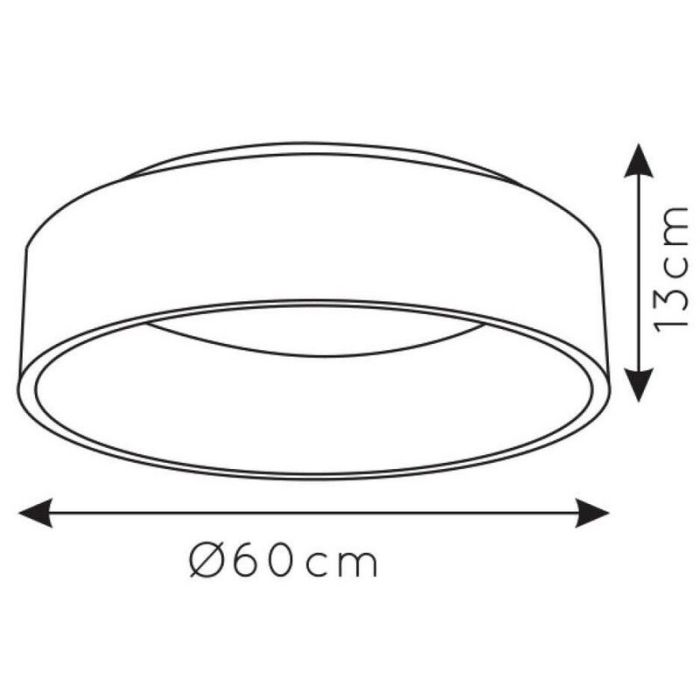 Zwarte plafonnière modern, Talowe, 42W, 3000K LED