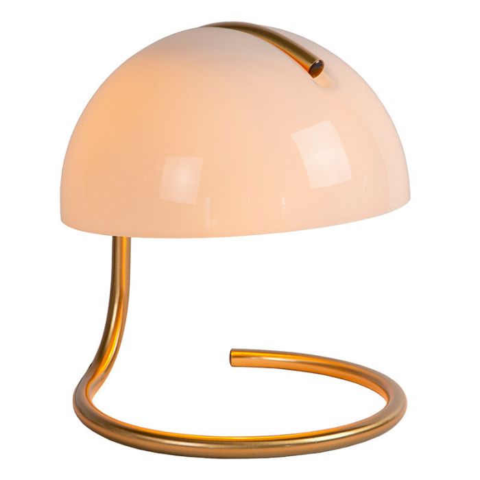 Witte tafellamp retro, Cato, met schakelaar