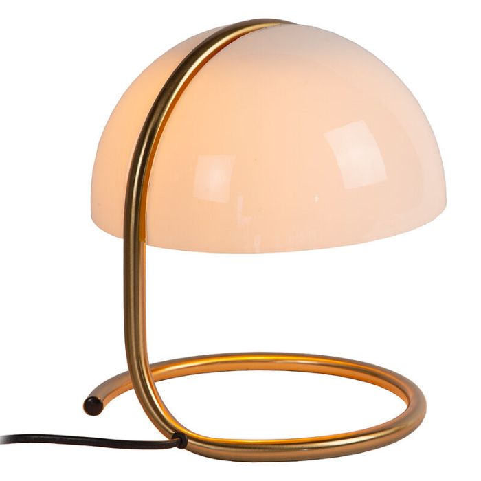 Witte tafellamp retro, Cato, met schakelaar