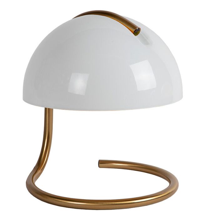 Witte tafellamp retro, Cato, met schakelaar