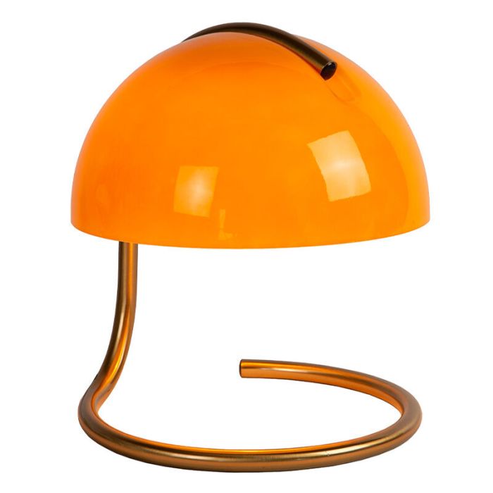 Oranje tafellamp retro, Cato, met schakelaar