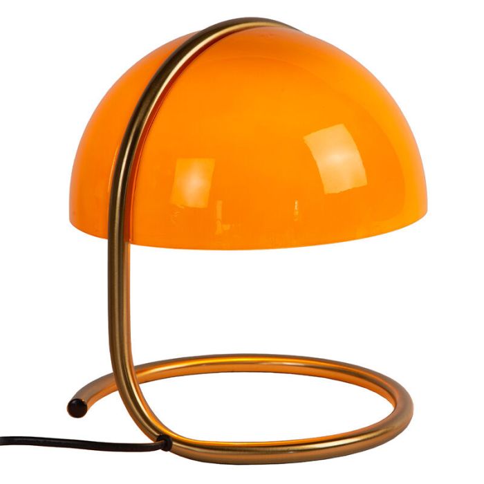 Oranje tafellamp retro, Cato, met schakelaar