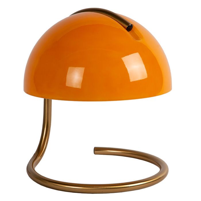 Oranje tafellamp retro, Cato, met schakelaar