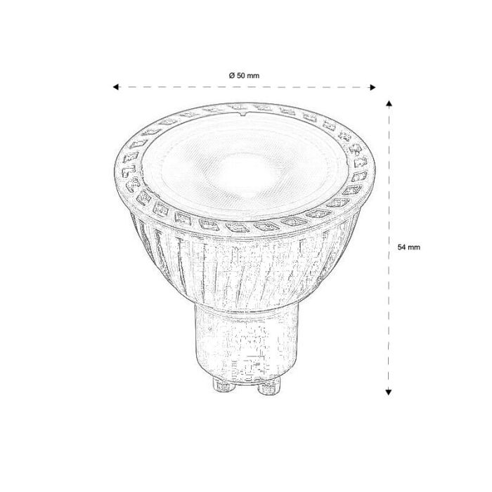 Dimbare Lucide GU10 LED lamp, Jordan, zwart, 5W, dim to warm