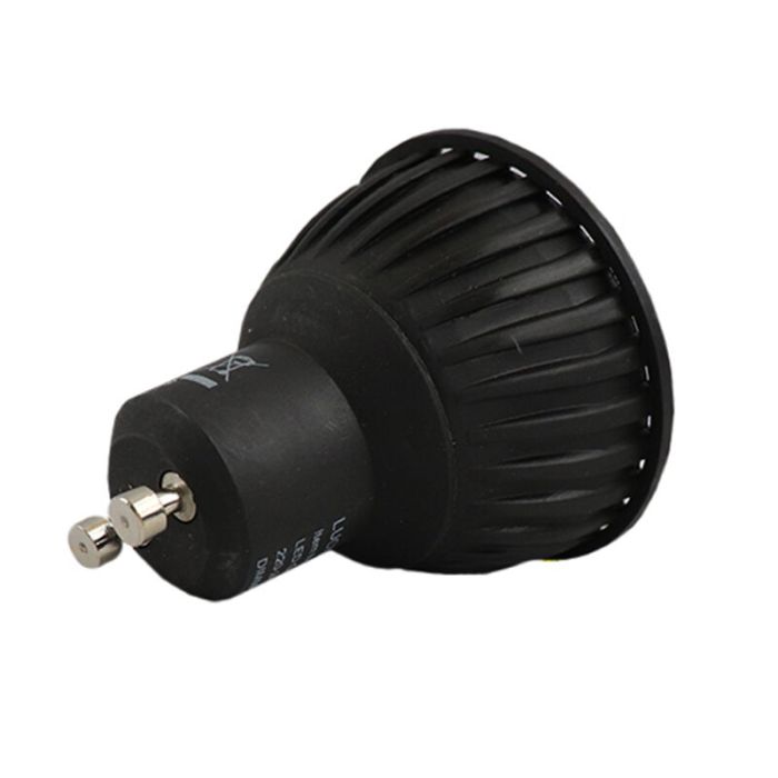 Lucide 3 staps dimbare LED lamp GU10, Jordan, zwart, 5W, 2200K