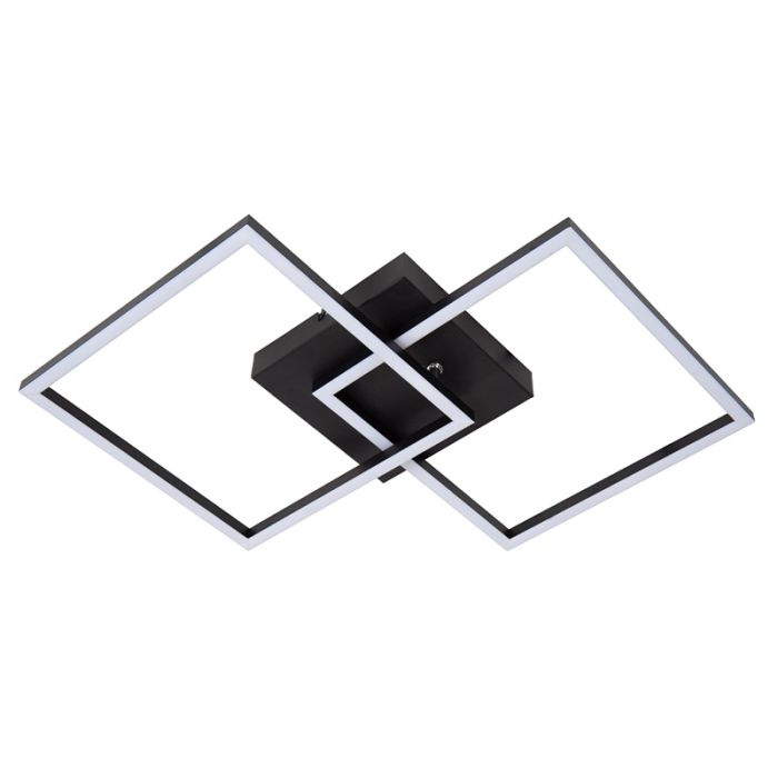 Zwarte plafonnière modern, Arianne, 23W, white switch LED