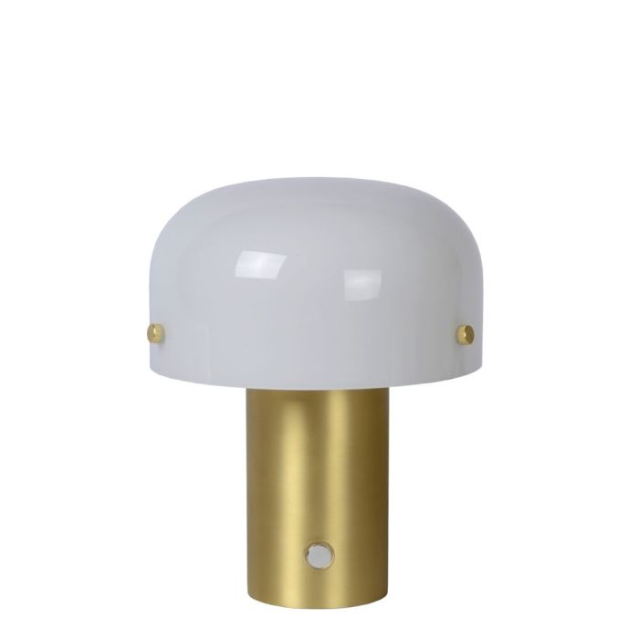 Gouden tafellamp Timon, glas
