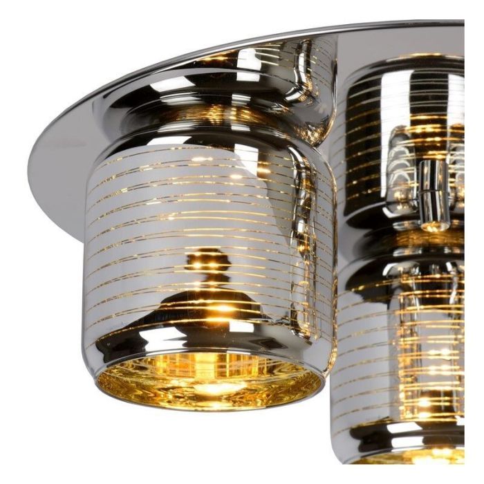 Moderne plafondlamp Eryn, Chroom en Goud